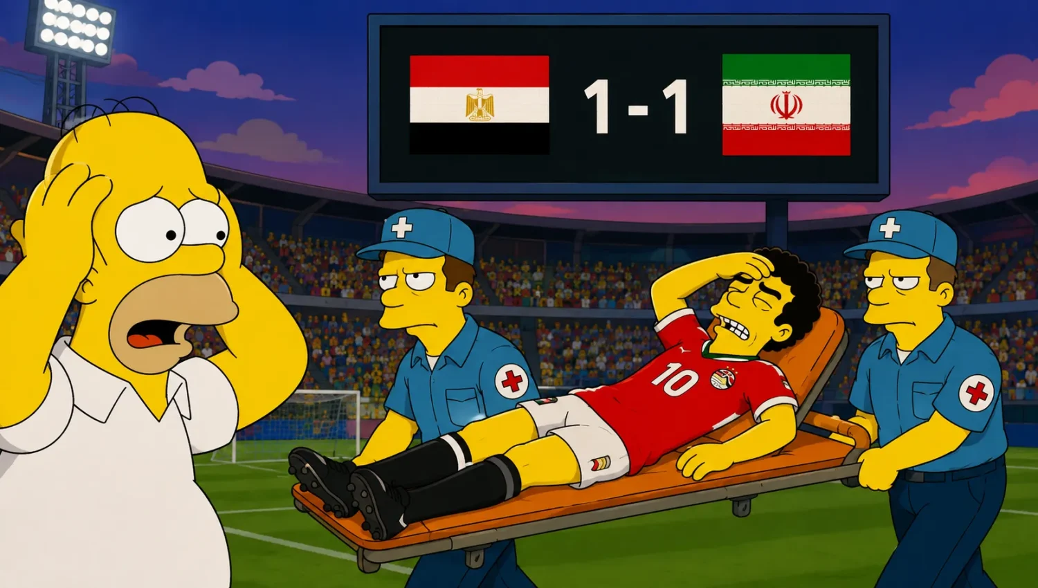 حقيقة صادمة.. هل تنبأ "ذا سيمبسون" بنتيجة مصر وإيران في كأس العالم 2026؟!